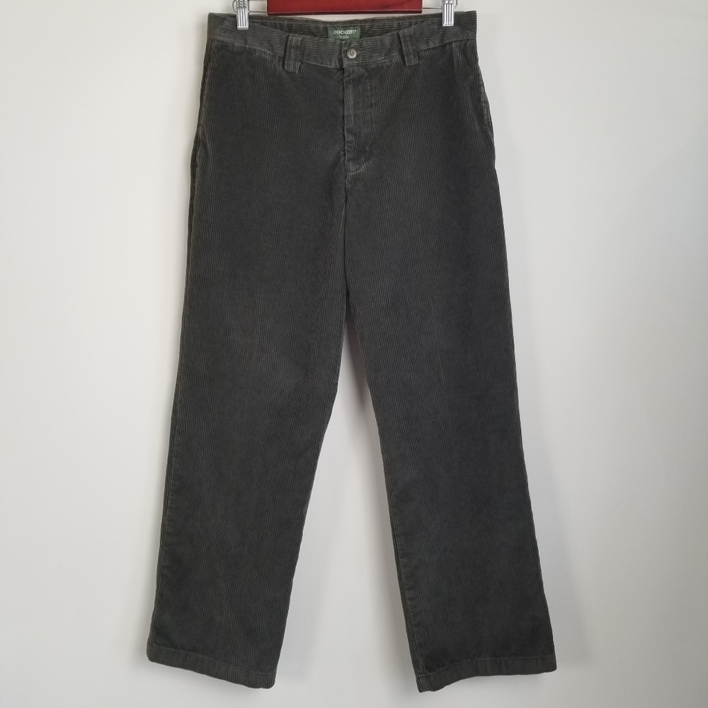 Dockers Khakis Wide Wale Corduroy Pants Size Tag 32x30 Actual 30x28.5